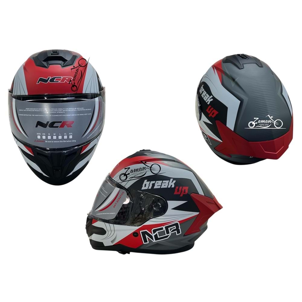 KASK ÇENE SABİT NCR (KIRMIZI GRAFİK) (M)