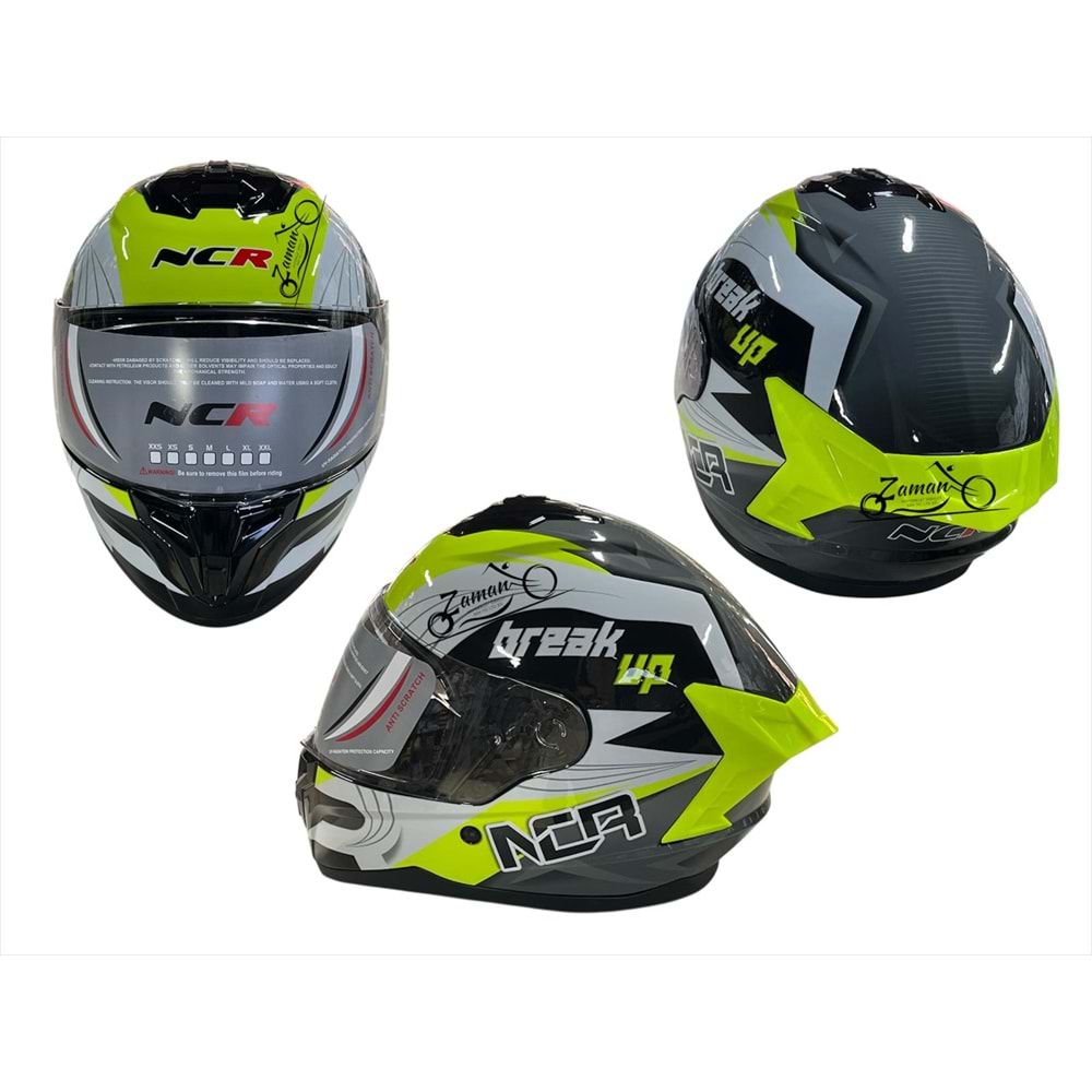KASK ÇENE SABİT NCR (SARI GRAFİK) (L)