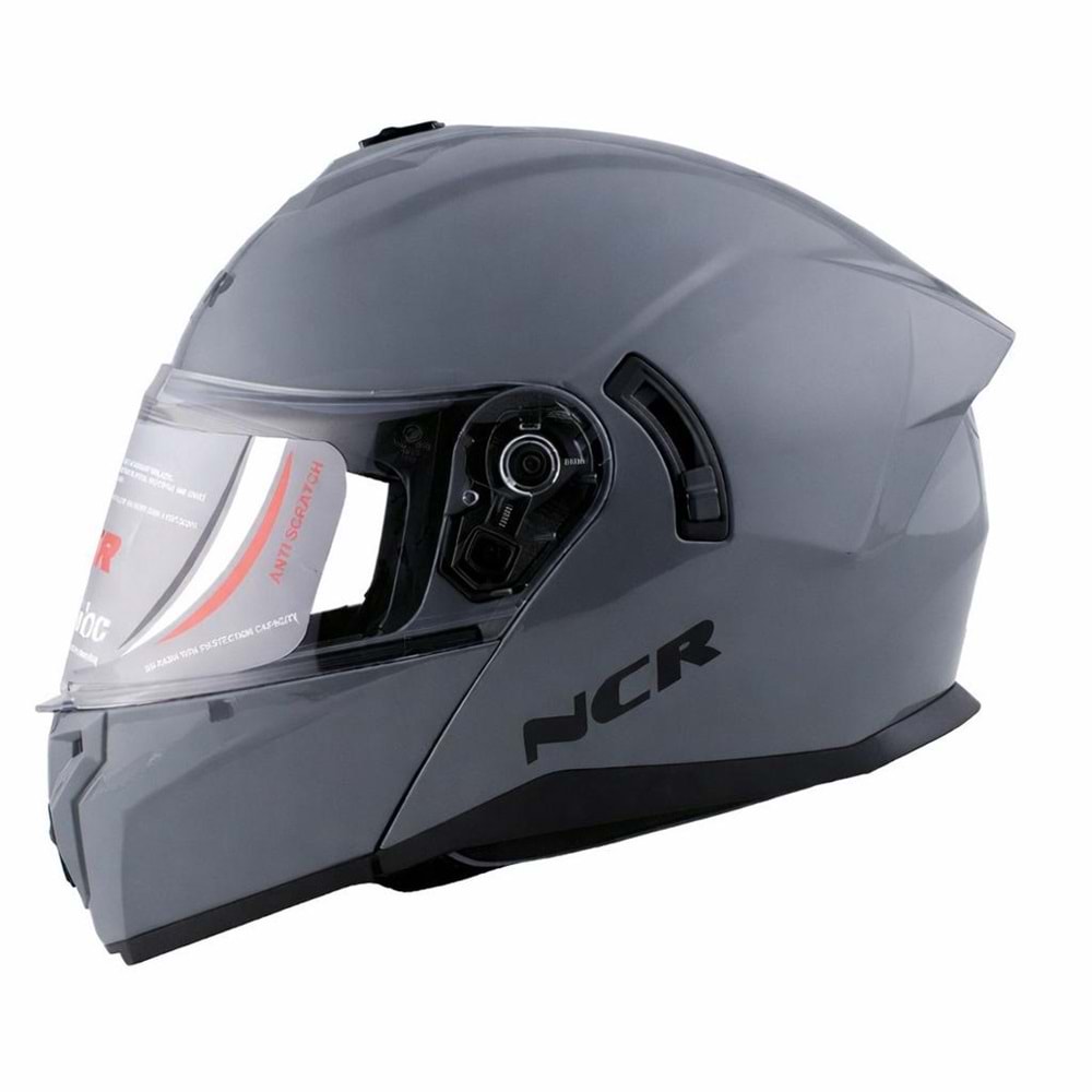 KASK ÇENE AÇILIR GÖZLÜKLÜ NCR 166 (NARDO GRİ) (S)