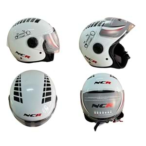 KASK ÇENESİZ NCR (BEYAZ) (XL)