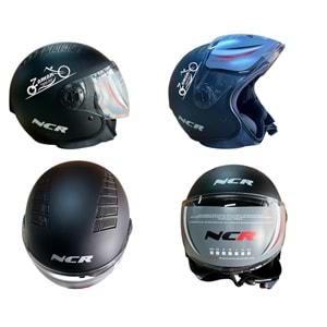 KASK ÇENESİZ NCR (MAT SİYAH) (L)