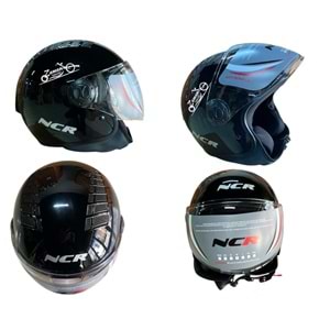 KASK ÇENESİZ NCR (SİYAH) (S)
