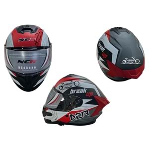 KASK ÇENE SABİT NCR (KIRMIZI GRAFİK) (M)