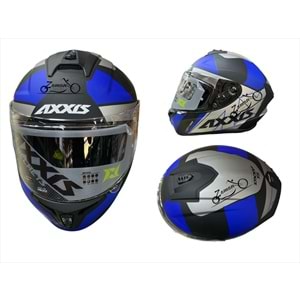 KASK ÇENE SABİT AXXIS (MAT MAVİ) (XL)