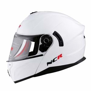 KASK ÇENE AÇILIR GÖZLÜKLÜ NCR 166 (BEYAZ) (S)