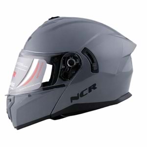KASK ÇENE AÇILIR GÖZLÜKLÜ NCR 166 (NARDO GRİ) (L)