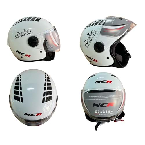 KASK ÇENESİZ NCR (BEYAZ) (M)