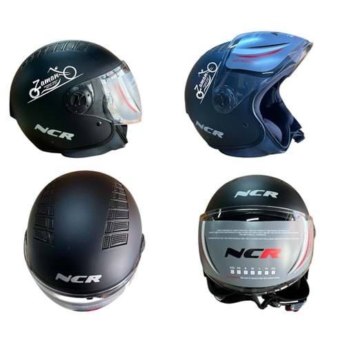 KASK ÇENESİZ NCR (MAT SİYAH) (M)