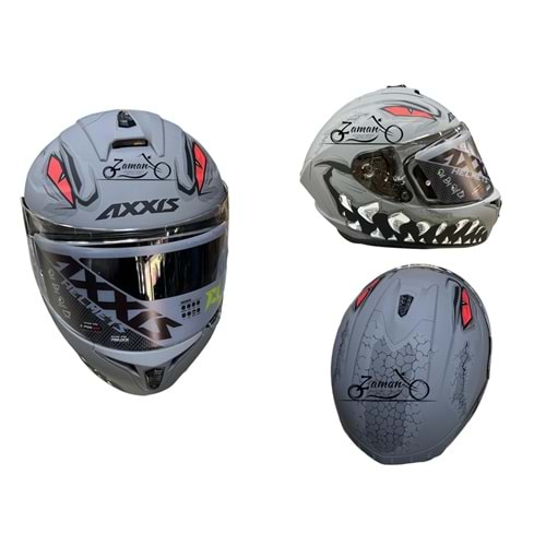 KASK ÇENE SABİT AXXIS (MAT GRİ) (XXL)