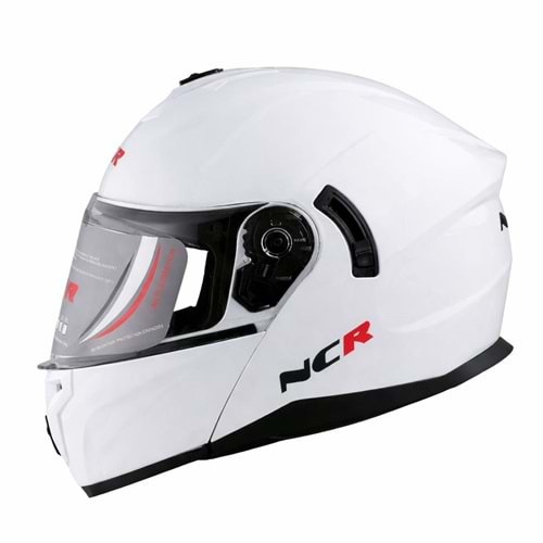KASK ÇENE AÇILIR GÖZLÜKLÜ NCR 166 (BEYAZ) (XXL)