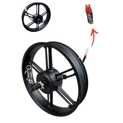 ARKA JANT KOMPLE E-BIKE PETAL DESTEKLİ 20x400